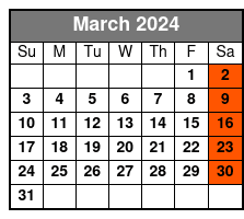 Spirit of New York City Buffet Lunch Cruise March Schedule