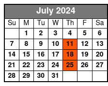 Wine and Jazz July Schedule