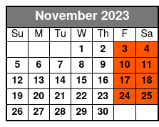 19:00 November Schedule