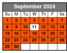 Exclusive September Schedule