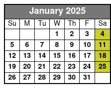 Sunrise Experience January Schedule