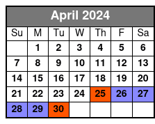 2-Hour Express Tour April Schedule