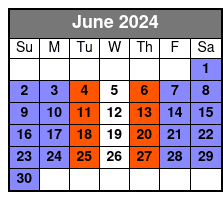 2-Hour Express Tour June Schedule