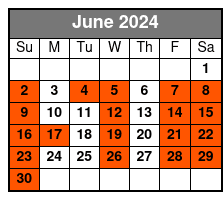 Sunset Jazz Sail June Schedule
