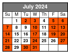Sunset Jazz Sail July Schedule