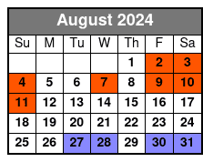 Sunset Jazz Sail August Schedule