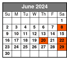 New York Premier Lunch Cruise June Schedule