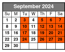Bus Tour + Tor Observatory September Schedule