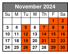 Bus Tour + Tor Observatory November Schedule