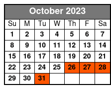 NYC at Night Bus Tour October Schedule