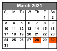 NYC at Night Bus Tour March Schedule