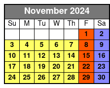 Stage-Side November Schedule