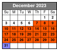 Acoustic Menu December Schedule