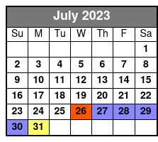 Group Tour July Schedule