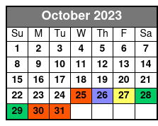 Group Tour October Schedule