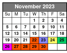 Group Tour November Schedule