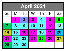 Group Tour April Schedule