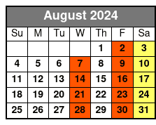 10am Tour August Schedule