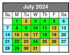 Cruise Timed Ticket July Schedule