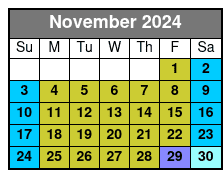 Cruise Timed Ticket November Schedule