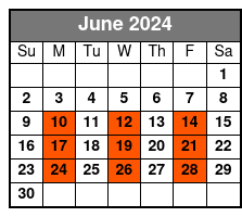 Am Departure June Schedule