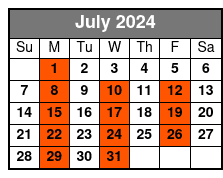 Am Departure July Schedule