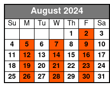 Am Departure August Schedule