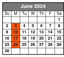 9:00am - Mon June Schedule
