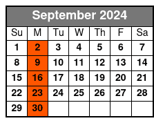 9:00am - Mon September Schedule