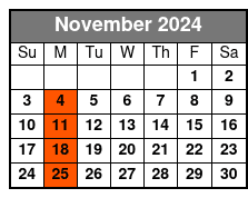 9:00am - Mon November Schedule