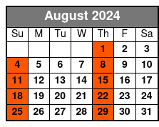 1:00pm - Sun August Schedule