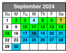 Shearwater Classic Schooner September Schedule
