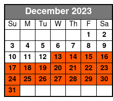 NYC Bicycle Rental December Schedule