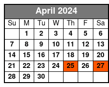 10am Tour April Schedule