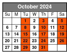 10am Tour October Schedule