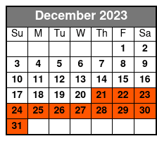 Extended Tour December Schedule