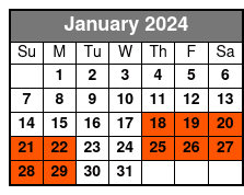 Catacombs by Candlelight January Schedule