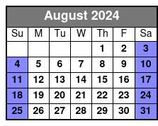 Tour August Schedule
