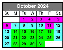 Tour October Schedule