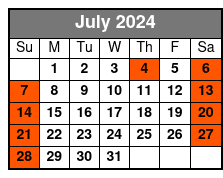 Afternoon 13:00 July Schedule