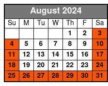 Afternoon 13:00 August Schedule