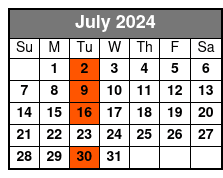 Live Jazz Sail Option July Schedule