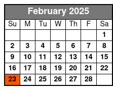 10am Departure February Schedule