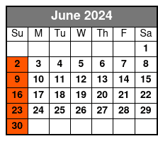 Central Park 12-2:30pm June Schedule