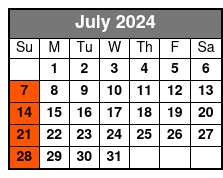 Central Park 12-2:30pm July Schedule