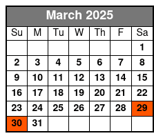Central Park 10am-12:30pm March Schedule