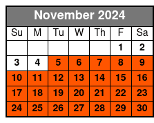 3rd Mezzanine Economy Seating November Schedule