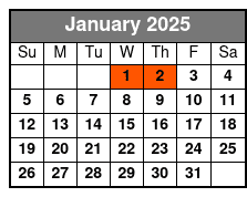 3rd Mezzanine Economy Seating January Schedule