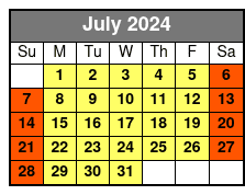 50 Minutes Rides July Schedule