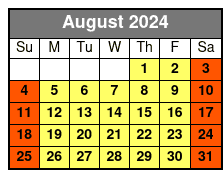 50 Minutes Rides August Schedule